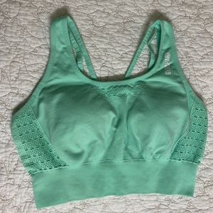L Gymshark Energy Seamless bra in mint